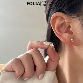 Bông tai titan nữ khuyên tai mạ vàng 18k không gỉ lấp lánh nhiều kiểu dáng thời trang