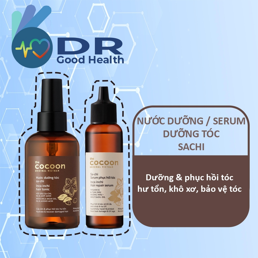 Nước dưỡng, Serum Sa-chi Cocoon dưỡng tóc, phục hồi tóc hư tổn, khô xơ, chẻ ngọn, giúp tóc khoẻ, mềm mượt, bảo vệ tóc