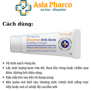 Decumar hết mụn viên hết thâm sẹo