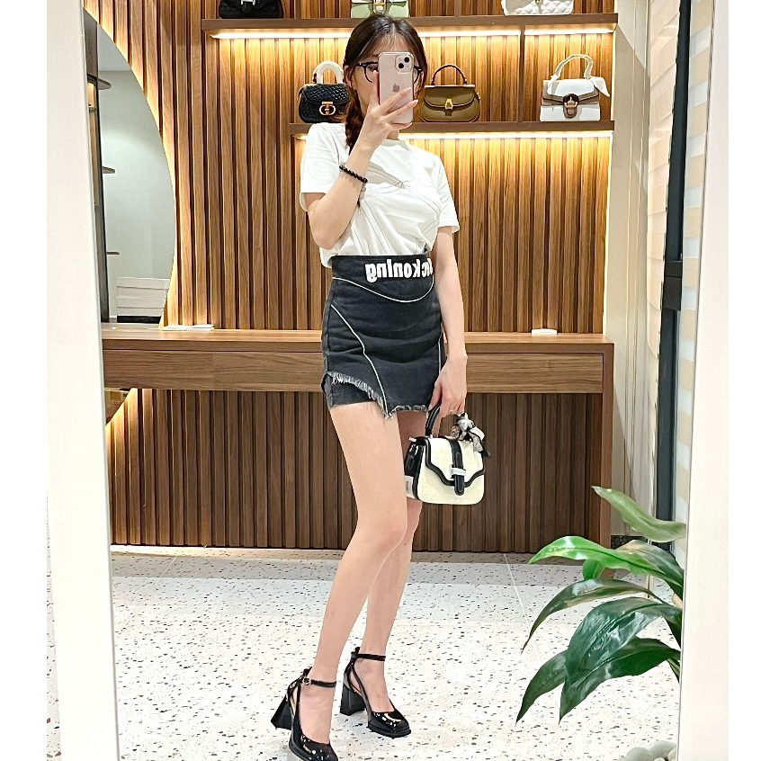 Set chân váy áo croptop nữ cá tính