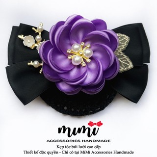 🎀 MiMi Kẹp búi lưới cao cấp 🎀 Kẹp tóc thời trang nữ gắn hoa nhiều mầu phù hợp cho văn phòng, ngân hàng, trung niên