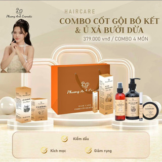 Combo gội bồ kết và ủ xả bưởi dừa phục hồi kích mọc tóc