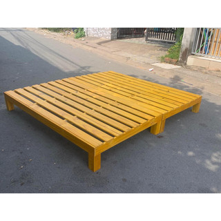giường gỗ chân tháo lắp rời cao 25cm