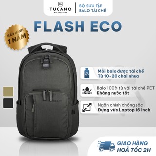 Balo Laptop/ Macbook tái chế Tucano Flash Eco, thiết kế hiện đại năng động 15.6 inch