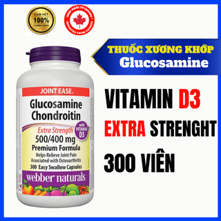 Viên Uống Thuốc Xương Khớp Webber Naturals Glucosamine Chondroitin Vitamin D3 500/400 mg - glucosamin, thuốc khớp