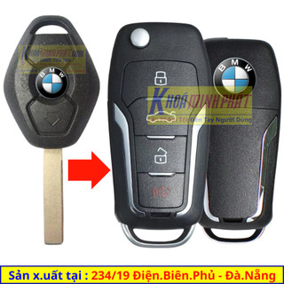 Chìa khoá remote độ gập xe Ô tô BMW E60, 318i, 528i mẫu V12