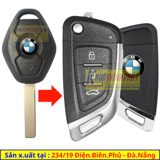 Chìa khoá độ gập remote xe ô tô BMW E60, 318i, 528i mẫu V14