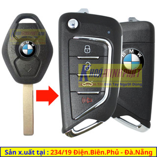 Chìa khoá độ gập xe ô tô BMW E60, 318i, 528i mẫu V21