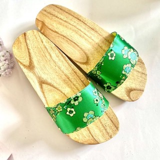 Guốc gỗ guốc mộc quai trong đế 2 phân gấm đỏ