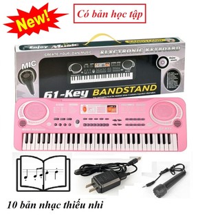 Đàn Piano điện tử Keyboard 61 Phím Kèm Mic+sạc cho bé.
