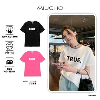 Áo thun nữ form vừa regular ARD937 Miucho Chic in typography