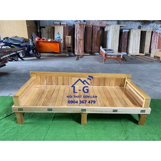 Giường gấp gọn gỗ còng tự nhiên - giường gấp gỗ cao cấp màu vàng tự nhiên