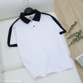 Áo Polo Nam Chất Cotton Thun Phối Vai BEACON DENIM Form Regular fit Thoáng Mát AOPL09
