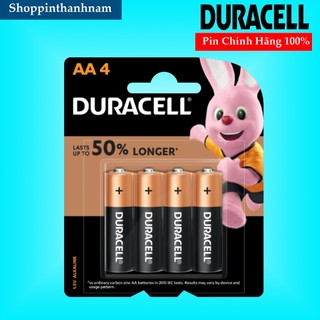 Pin AA Duracell Coppertop Alkaline Cao Cấp Vỉ 4 Viên Chính Hãng