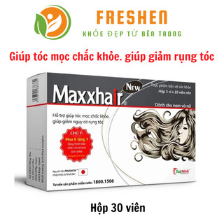Viên uống Maxxhair New Thái Minh hỗ trợ bảo vệ tóc, ngăn rụng tóc, hói đầu (30 viên)