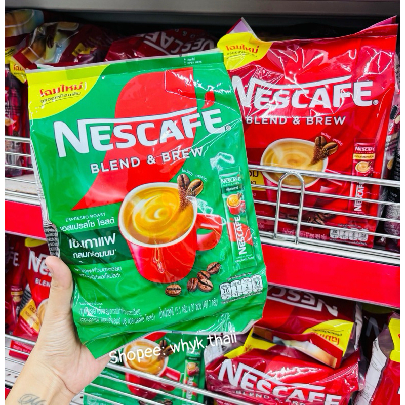 Cà Phê Sữa Hoà Tan Nescafe Thái Lan Bịch 27 gói Bao Bì Mới