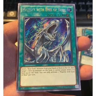 Bài Yugioh - Majesty With Eyes Of Blue (Secret Rare) # Art Blue Eyes White Dragon