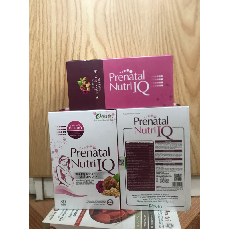 Viên Uống PRENATAL NUTRI IQ hỗ trợ tăng cường sức khoẻ,nâng cao sức đề kháng,giảm mệt mỏi trong thai