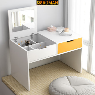 Bàn trang điểm mini ngồi bệt, bàn gỗ gương gập thông minh thương hiệu Roman - RO69