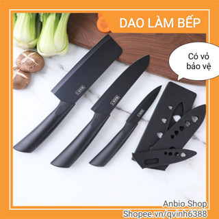 Dao làm bếp có vỏ bảo vệ, chất liệu thép không gỉ sắc bén kháng khuẩn