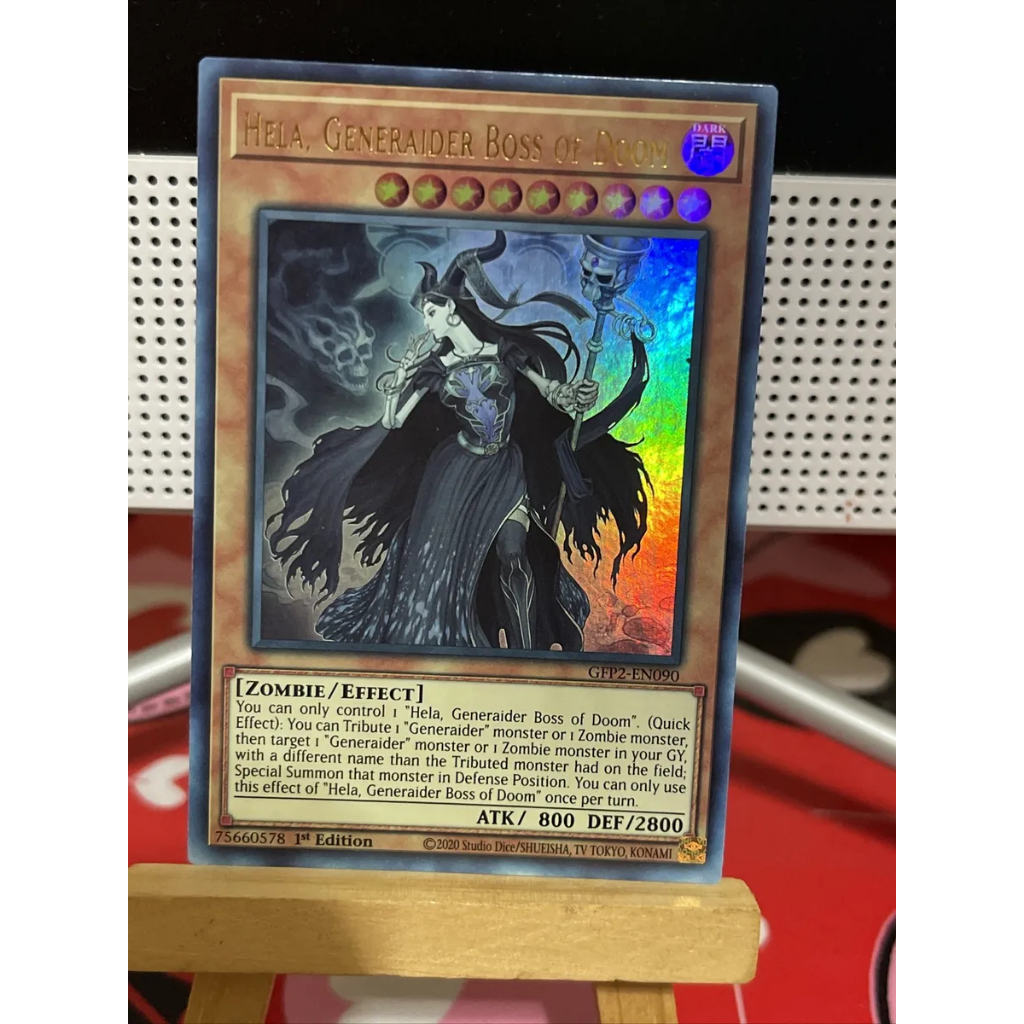 Hela, Generaider Boss of Doom - GFP2-EN090 - Ultra Rare 1st Edition