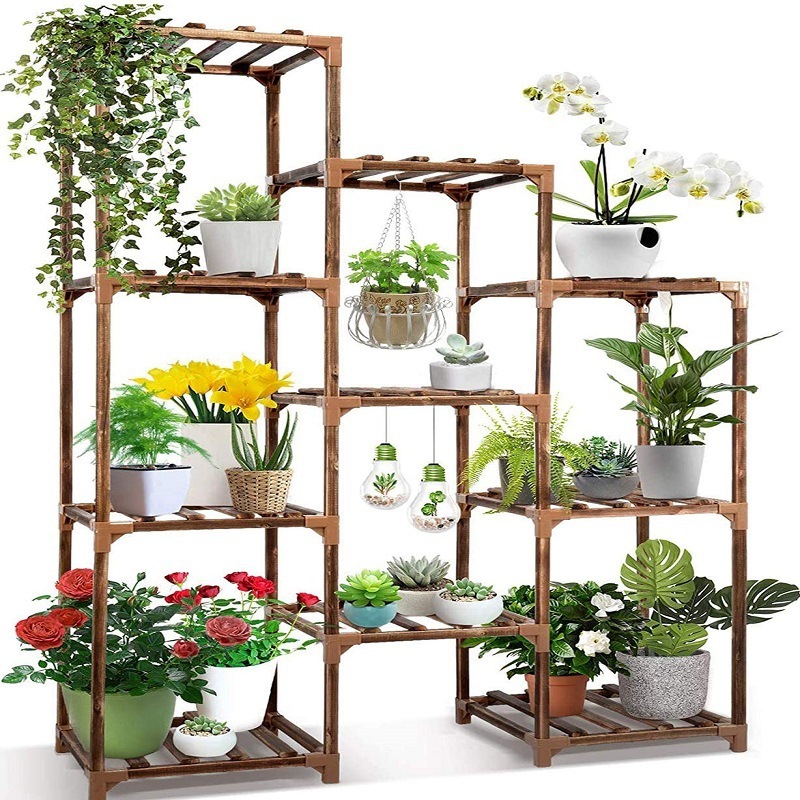 Kệ Hoa Gỗ Nhiều Tầng Nhiều Mẫu Trang Trí Nhà Cửa Ban Công, Để Cây Cảnh, Chậu Cảnh Vintage