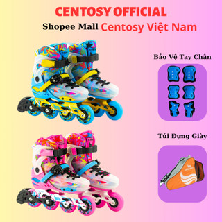 [Tặng Bảo Hộ Tay Chân] Giầy Patin Trẻ Em Centosy Kid Pro, Có Bánh Đèn Phát Sáng, Có Khóa Bánh Hỗ Trợ Bé Tập Chơi