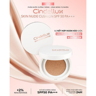 Phấn nước dưỡng trắng , căng bóng tự nhiên cindellux skin nude cushion spf 50 pa+++
