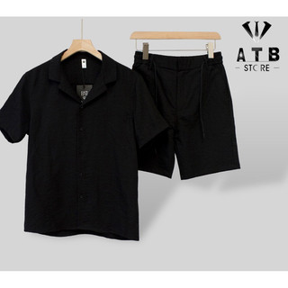 Bộ Đũi Cổ Vest Nam Cộc Tay Chất Mát Mặc Như Không Dáng Trẻ Trung Cao Cấp - atbshop