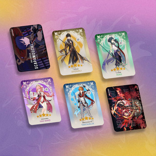 Genshin impact | card bo góc nhân vật genshin impact | sky labels | ayaka ayaka ayato zhongli scaramouche kazuha hu tao