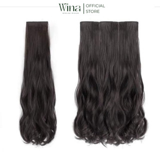 Tóc kẹp nối thật bộ 3 phím wina xoăn dài 60cm cb-92