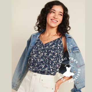 Áo hai dây hoa nhí vintage old navy xịn