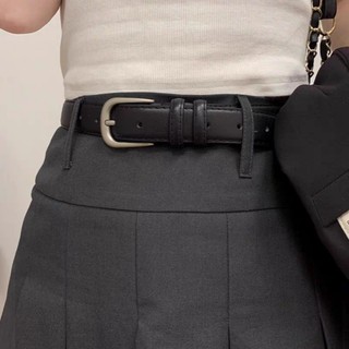 Thăt lưng nữ uzllang dây nịt nữ khóa bản 2.3cm dây da PU phong cách Hàn Quốc Titan