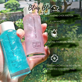Nước tẩy sơn móng tay không chứa axeton, dễ dàng làm sạch móng 55ml (không dùng cho sơn gel phải hơ ngoài tiệm)