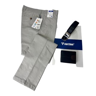 Quần kaki màu ghi ivory việt tiến không ly 6r6564