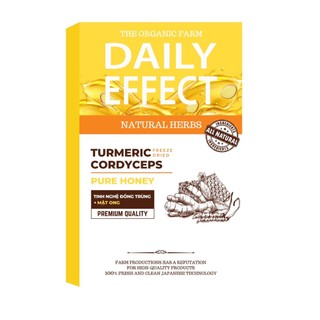  - Nước Uống Bổ Sung Tinh Nghệ Đông Trùng Hạ Thảo Mật Ong Daily Effect Hộp 3 Gói