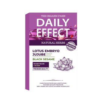  Nước Uống Tim Sen Táo Đỏ Mè Đen Daily Effect Hỗ Trợ Giấc Ngủ Hộp 3 Gói