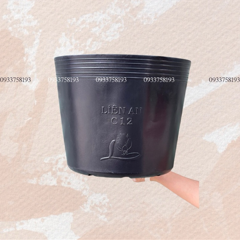 (COMBO 20CHẬU C12 Bít Lỗ)Chậu nhựa thương hiệu Liên An dùng để trồng sen,súng,nuôi cá (đường kính 30