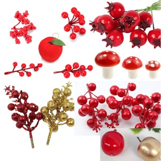 Chùm sung Chùm quả cherry các mẫu quả trang trí cây thông trang trí vòng nguyệt quế - Phụ kiện Giáng Sinh đẹp