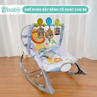 Ghế rung bập bênh cho bé có nhạc mẫu sư tử - Bảo hành 12 tháng
