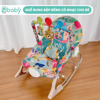 Ghế rung bập bênh có nhạc 2 chế độ ngả mẫu Gấu Holly