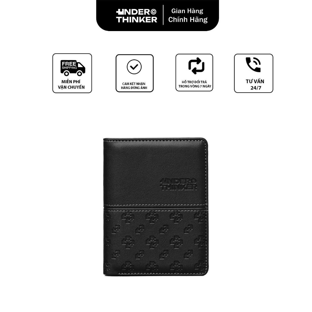 Ví Da Nam Monogram Riona Dập Chìm Cao Cấp Chính Hãng| Local Brnad M Studio