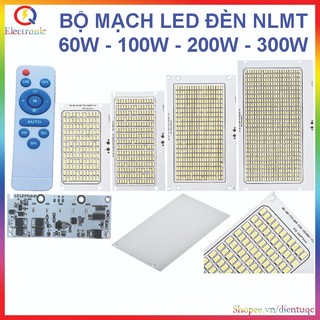 Bộ mạch đèn pha năng lượng mặt trời 60w - 300w gồm điều khiển sạc, mạch led và remote