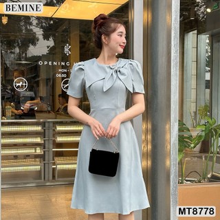 Đầm thiết kế cổ nơ tùng chữ A BEMINE MT8778