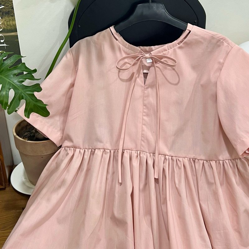 Sixi - Áo babydoll cách điệu phần cổ áo Cora