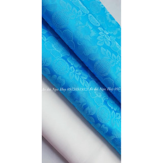 Lụa gấm hoa thọ- màu xanh
