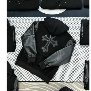 Áo hoodie unisex tay da , varsity jacket nam nữ chất dạ 2 lớp , áo khoác bóng chày local brand unisex - Gin Store