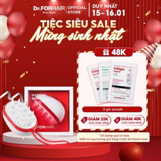 Lược gội đầu Silicon massage da đầu giảm rụng kích thích mọc tóc Dr.ForHair Cleansing Brush