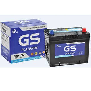 Bình ắc quy 12v khô miễn bảo dưỡng gs mf 80d26l