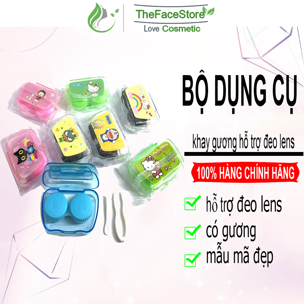 Dụng Cụ Đeo Lens Mắt Kính Áp Tròng Dễ Sử Dụng gồm Nhíp Gắp + Cây Đeo+ Khay